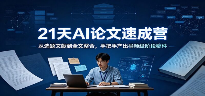 21天AI论文速成营:从选题文献到全文整合,手把手产出导师级阶段稿件-百科网