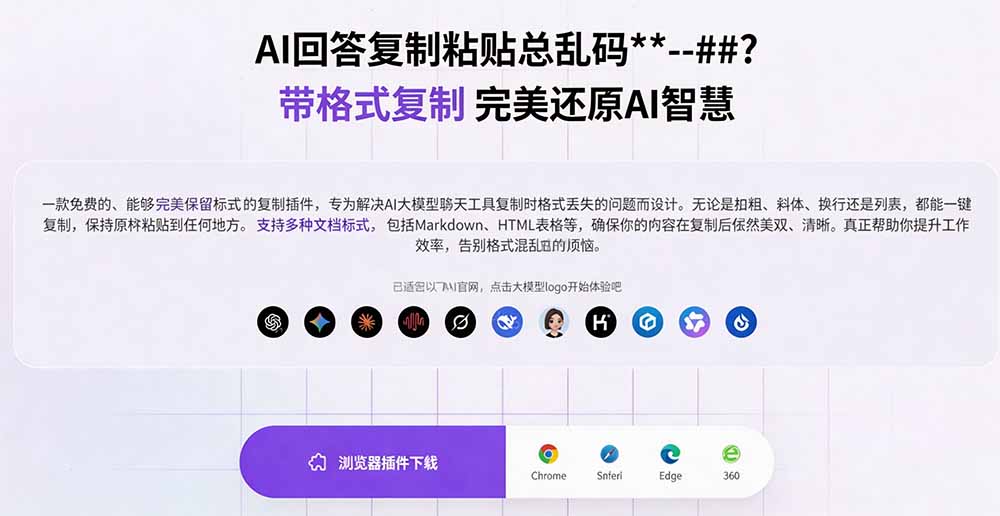 (19599期)你的 AI 回答内容复制格式总乱码?完美一键保留原格式复制,办公宝藏浏览器插件 Copy With Format (19599期)你的 AI 回答内容复制格式总乱码?完美一键保留原格式复制,办公宝藏浏览器插件 Copy With Format
