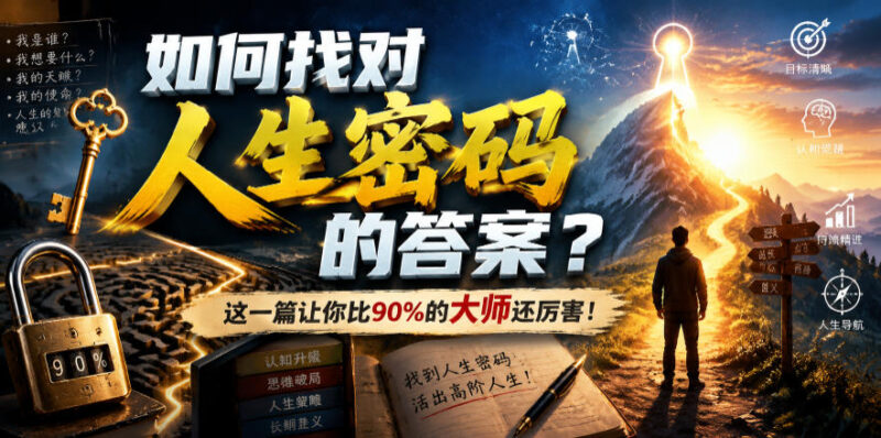 （19601期）付费文章：如何找对人生密码的答案？这一篇让你比90%的大师还厉害！-百科网