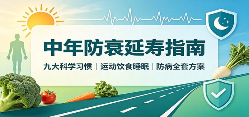 中年防衰延寿指南:九大科学习惯,运动饮食睡眠防病全套方案-百科网