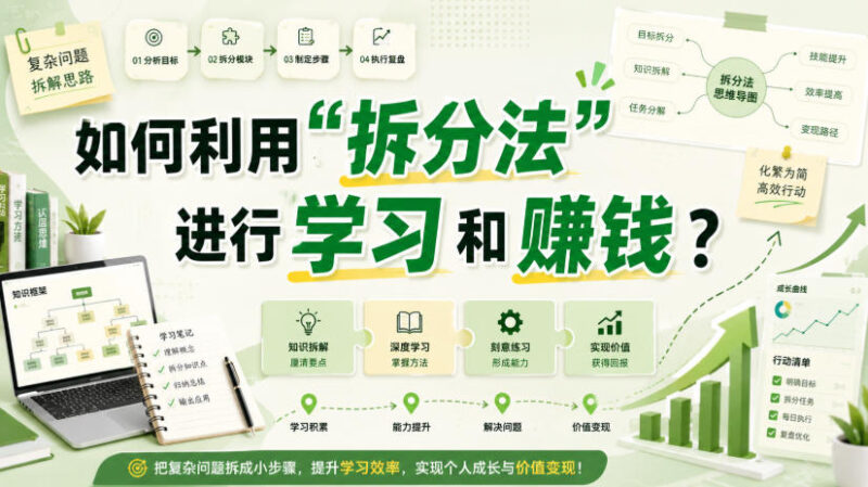 付费文章:如何利用“拆分法”进行学习和賺钱?-百科网