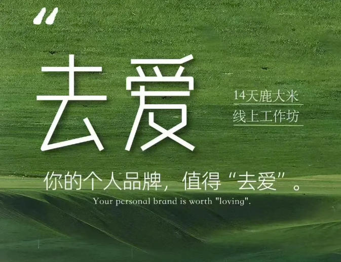 去爱14天鹿大米线上工作坊，你的个人品牌，值得“去爱”-百科网