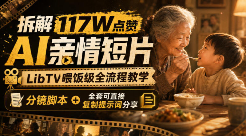 拆解117W点赞AI亲情短片,LibTV喂饭级全流程教学,分镜脚本+全套可直接复制提示词分享-百科网