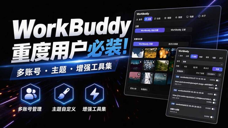 WorkBuddy重度用户必装!多账号·主题·增强工具集,零侵入、零重签名,WorkDaddy-百科网