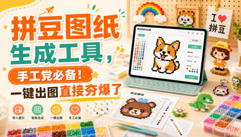 拼豆图纸生成工具,手工党必备!一键出图直接夯爆了-百科网