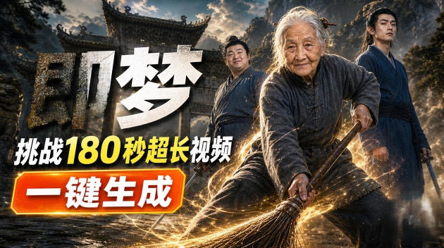 即梦挑战180秒超长视频！一键生成3分钟电影？完整制作流程详细分享！-百科网