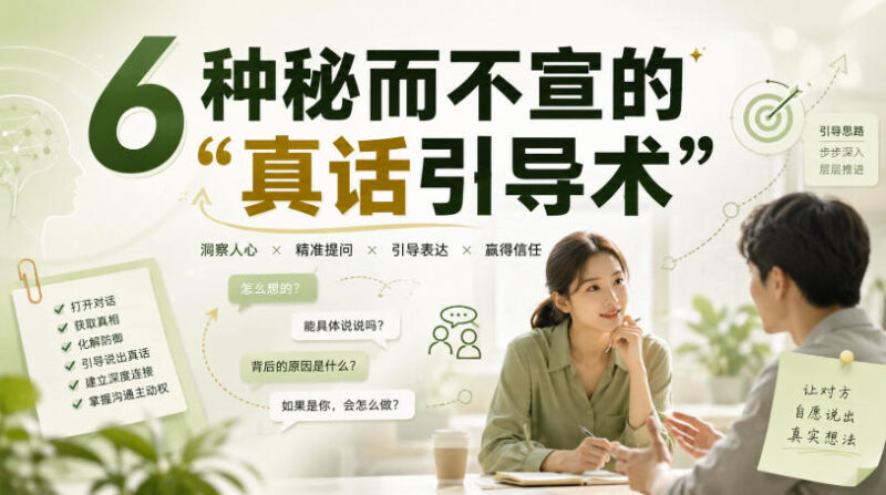 付费文章：6种秘而不宣的“真话引导术”-百科网