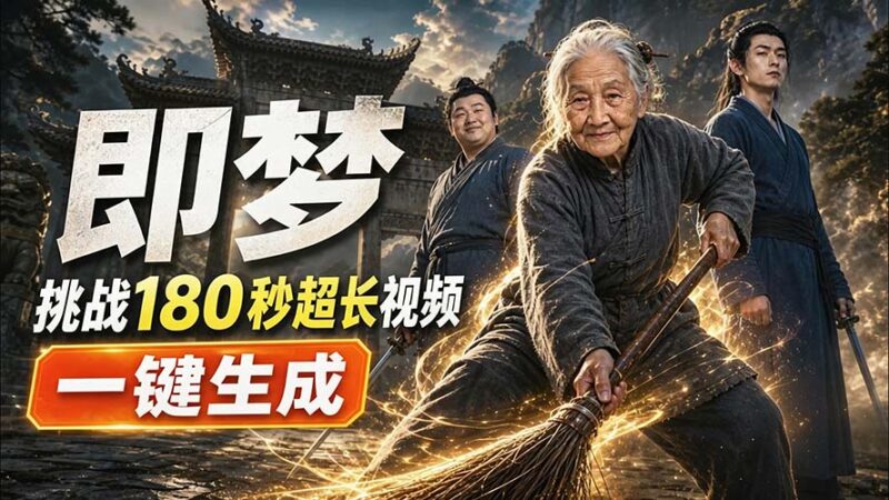 (20112期)即梦挑战180秒超长视频!一键生成3分钟电影?完整制作流程详细分享!-百科网