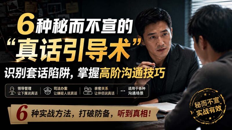 （20113期）付费文章：6种秘而不宣的“真话引导术”识别套话陷阱，掌握高阶沟通技巧-百科网