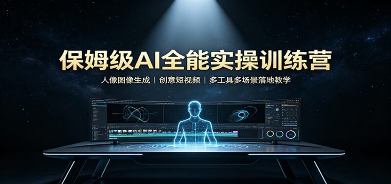 保姆级AI全能实操训练营:人像图像生成,创意短视频,多工具多场景落地教学-百科网