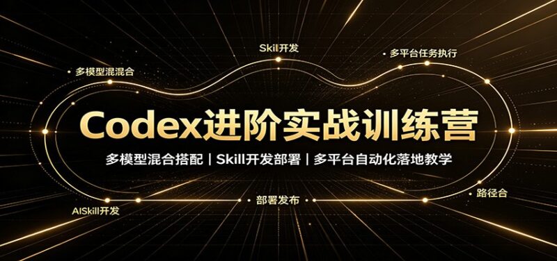 Codex进阶实战训练营:多模型混合搭配,Skill开发部署,多平台自动化落地教学-百科网