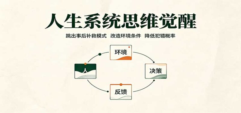人生系统思维觉醒：跳出事后补救模式，改造环境条件，降低犯错概率-百科网