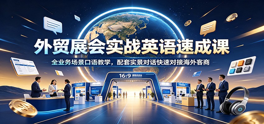外贸展会实战英语速成课:全业务场景口语教学,配套实景对话快速对接海外客商 外贸展会实战英语速成课:全业务场景口语教学,配套实景对话快速对接海外客商