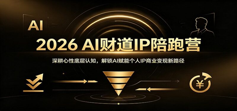 2026 AI财道IP陪跑营：深耕心性底层认知，解锁AI赋能个人IP商业变现新路径-百科网