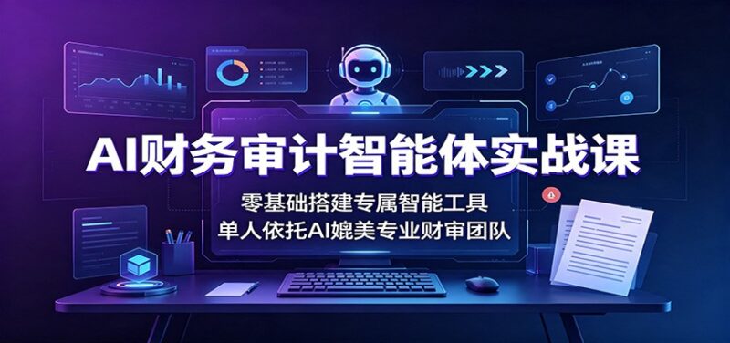 AI财务审计智能体实战课：零基础搭建专属智能工具，单人依托AI媲美专业财审团队-百科网