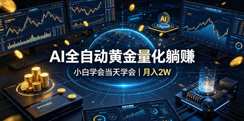 AI全自动黄金量化躺赚:小白学会当天学会,月入2W!-百科网