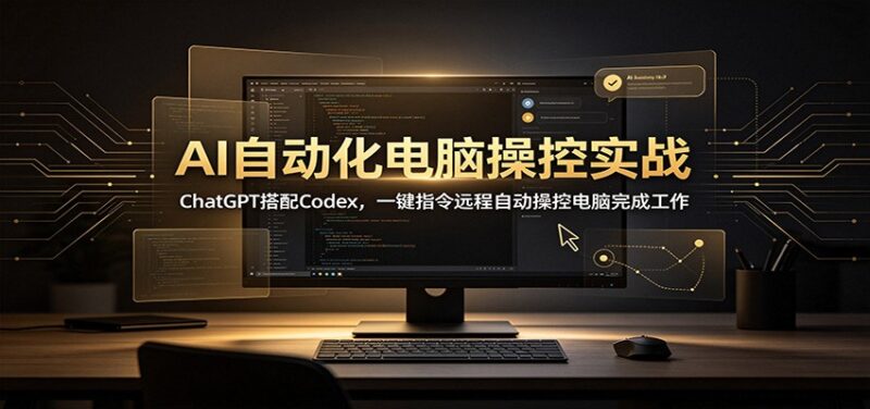 AI自动化电脑操控实战:ChatGPT搭配Codex,一键指令远程自动操控电脑完成工作-百科网