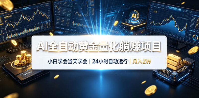 AI全自动黄金量化躺賺项目,24小时自动运行,月入2W!-百科网