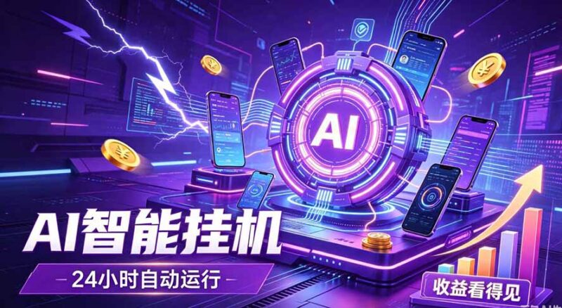 （19755期）AI智能广告挂机，躺赚新模式 设备托管运行，解放双手持续变现-百科网