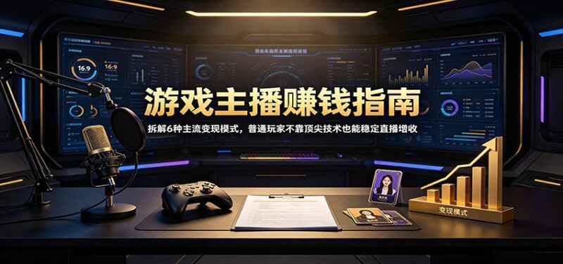 游戏主播赚钱指南：拆解6种主流变现模式，普通玩家不靠顶尖技术也能稳定直播增收-百科网