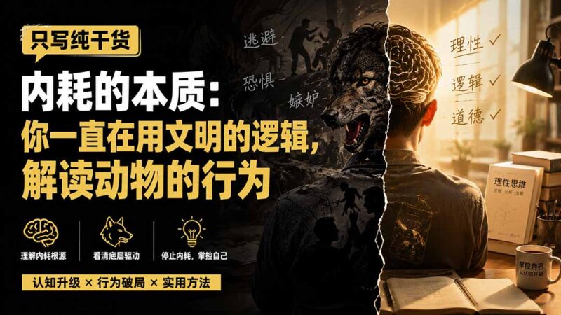 （19849期）付费文章：只写纯干货-内耗的本质：你一直在用文明的逻辑，解读动物的行为-百科网