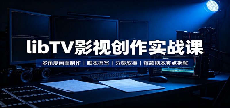 libTV影视创作实战课:多角度画面制作,脚本撰写,分镜叙事,爆款剧本爽点拆解-百科网