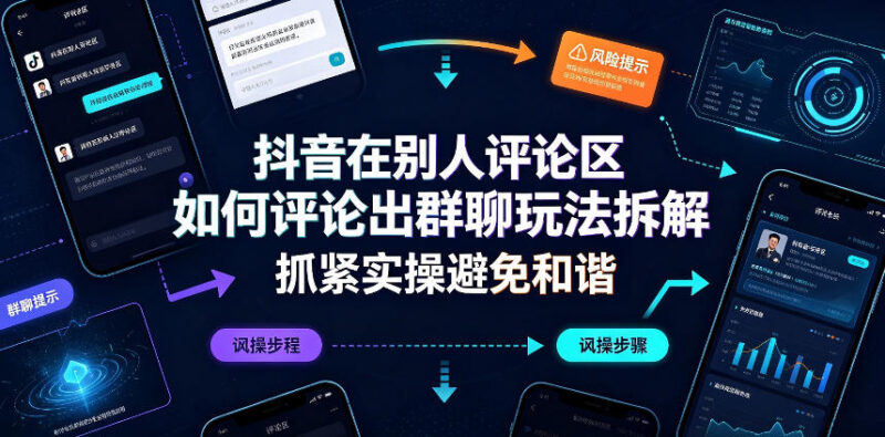 抖音在别人评论区如何评论出群聊玩法拆解，抓紧实操避免和谐-百科网