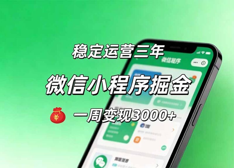 （20077期）月收益稳定1W+的微信小程序，前期积累客户，后期躺平养老，小白轻松上手-百科网