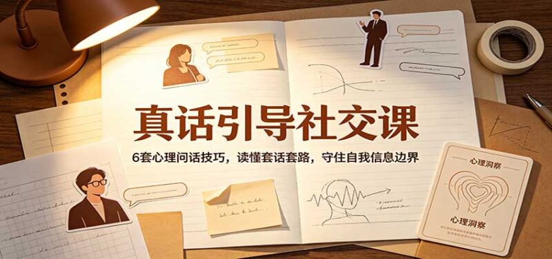 真话引导社交课：6套心理问话技巧，读懂套话套路，守住自我信息边界-百科网