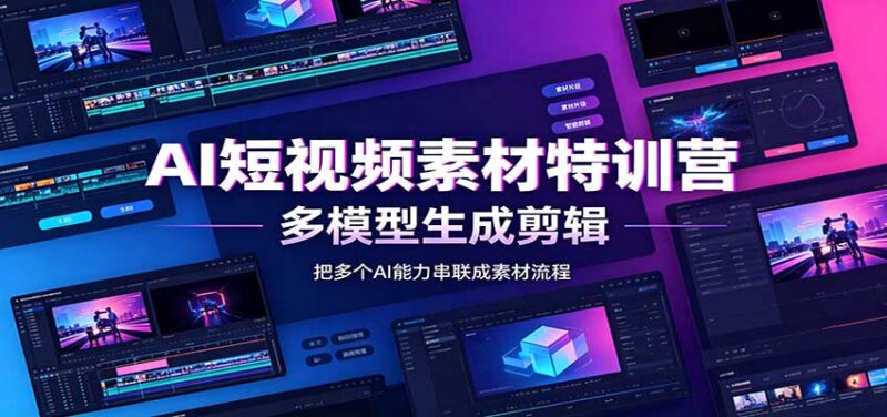 AI短视频素材特训营：Codex本地部署实操，多模型生成剪辑，爆量素材挖掘教学-百科网