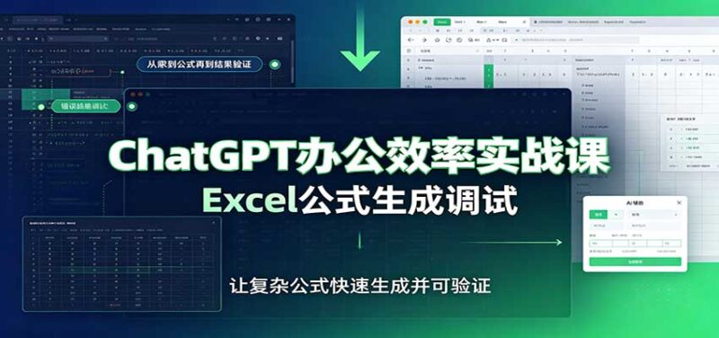 ChatGPT办公效率实战课:提示词技巧,Excel公式生成调试,文档编写教程-百科网