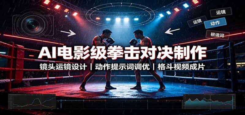 AI电影级拳击对决制作：镜头运镜设计，动作提示词调优，格斗视频成片-百科网