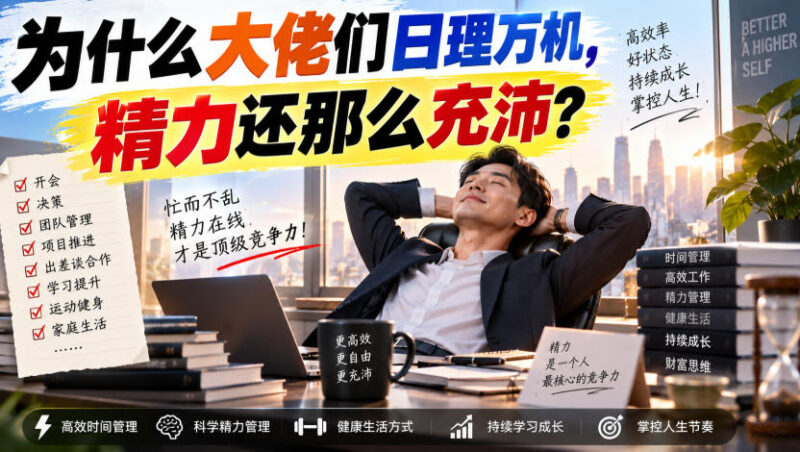 付费文章：为什么大佬们日理万机，精力还那么充沛？-百科网