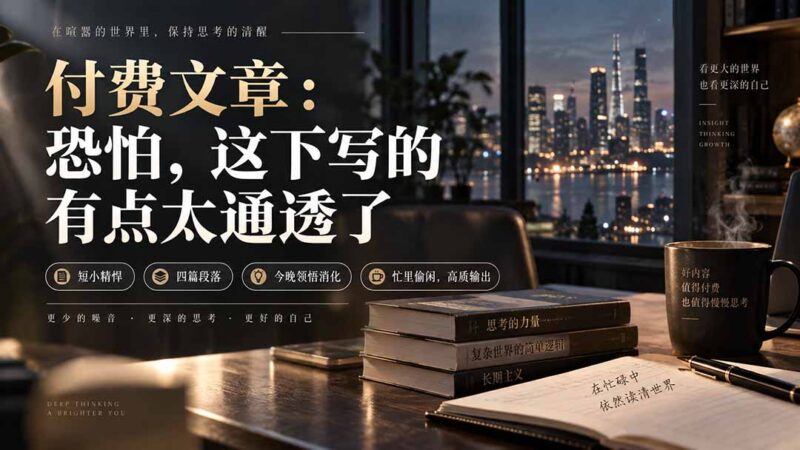 (20317期)灏泽付费文章:恐怕,这下写的有点太通透了-百科网