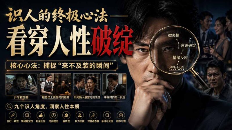 (20300期)付费文章:识人的终极心法——看穿人性破绽-百科网