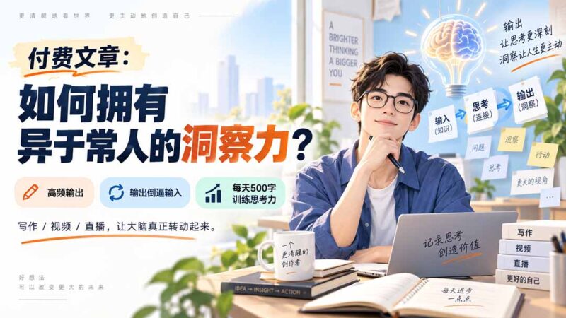 (20558期)付费文章:如何拥有异于常人的洞察力?-百科网