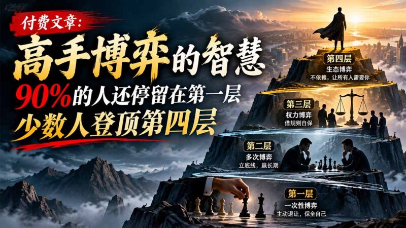 （20628期）【无水印】付费文章：高手博弈的智慧，90%的人还停留在第一层，少数人登顶第四层-百科网