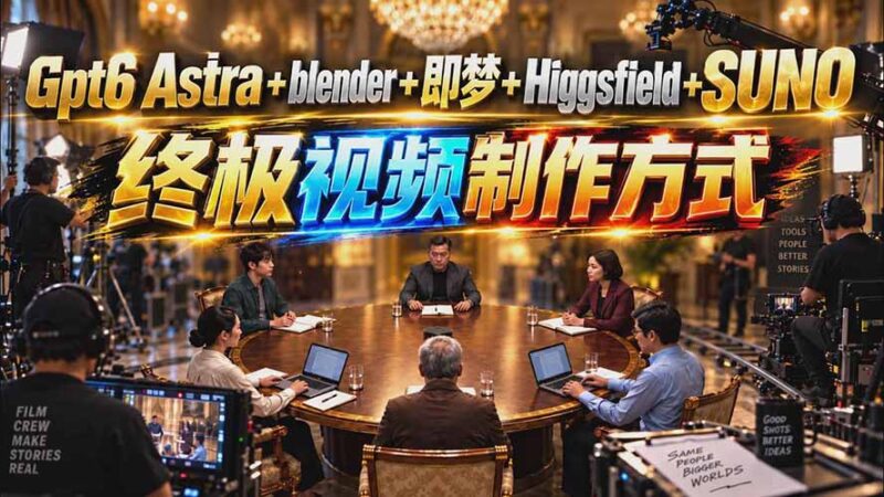 (20588期)GPT-6 Astra+Blender+即梦+Higgsfield+Suno=终极视频制作方式(无水印)-百科网