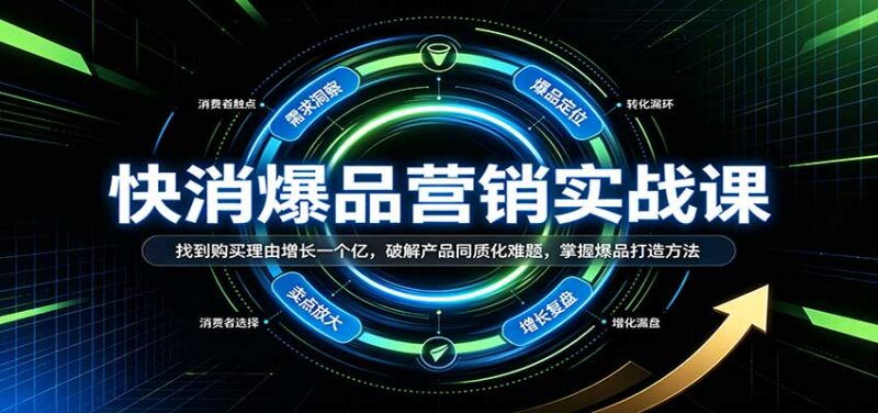 快消爆品营销实战课：找到购买理由增长一个亿，破解产品同质化难题，掌握爆品打造方法-百科网