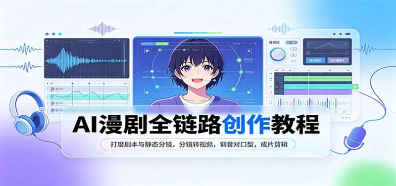 AI漫剧全链路创作教程:打磨剧本与静态分镜,分镜转视频,调音对口型,成片剪辑-百科网