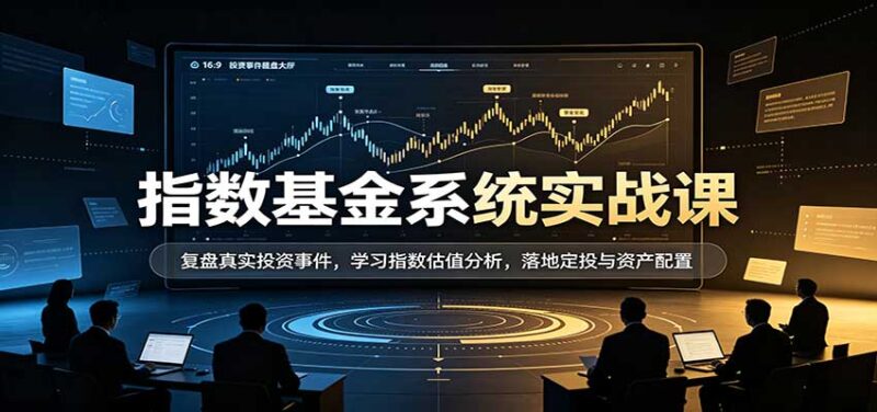 指数基金系统实战课:复盘真实投资事件,学习指数估值分析,落地定投与资产配置-百科网