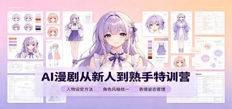 AI漫剧从新人到熟手特训营:剧本分镜创作,提示词模板,人物设定与工具资源-百科网