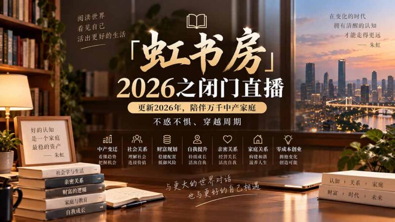 (20448期)「虹书房」2026之闭门直播-更新2026年8月,陪伴万千中产家庭,不惑不惧、穿越周期-百科网