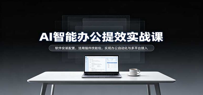 AI智能办公提效实战课:软件安装配置,活用插件技能包,实现办公自动化与多平台接入-百科网