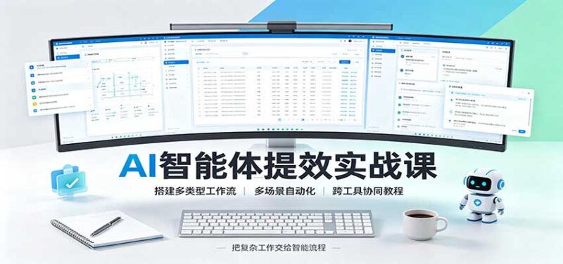 AI智能体提效实战课：搭建多类型工作流，多场景自动化，跨工具协同教程-百科网