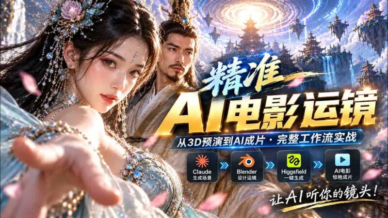 (20503期)AI录像到底能精准运镜了!Claude + Blender + Higgsfield 无偿插件实测-百科网