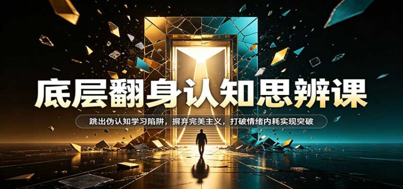 底层翻身认知思辨课:跳出伪认知学习陷阱,摒弃完美主义,打破情绪内耗实现突破-百科网