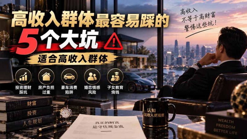 （20289期）付费文章：高收入群体最容易踩的5个大坑，适合高收入群体-百科网