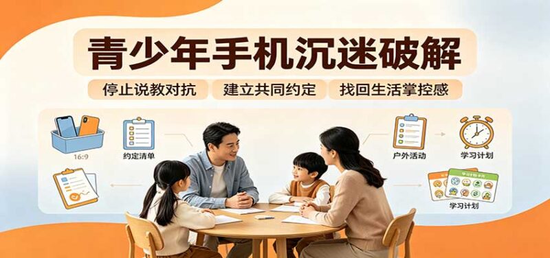 青少年手机沉迷破解:跳出管控说教思维,六步法引导孩子夺回注意力掌控权-百科网