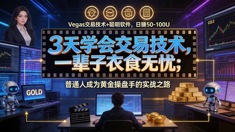 3天学会做交易,普通人快速成为操盘手” Vegas交易系统+聪明软件 , 日赚50-1000U, 长期稳定,小白轻松上手-百科网_分享创业项目_网上赚钱方法